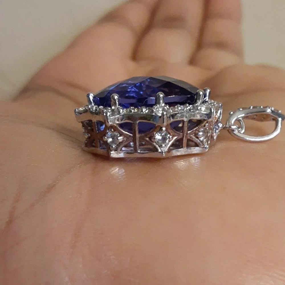 925 Genuine Color Change Fluorite and White Topaz.  FIRM. - Picture 5 of 14